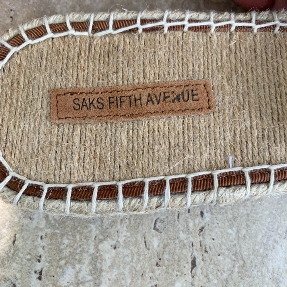 Saks Fifth Avenue Tan Espadrilles-size 11